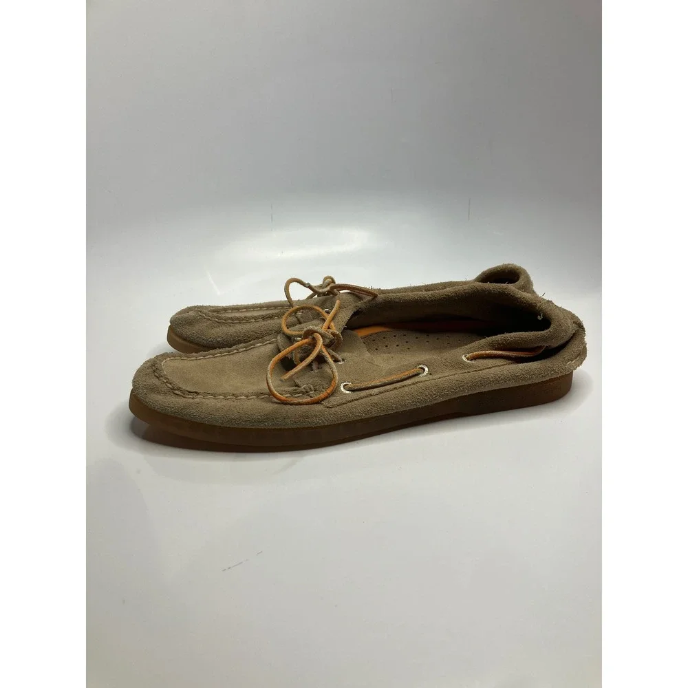 Sperry Boat Shoes Men 12 Tan Good Suede Moccasin Non-Marking Sole 10509844